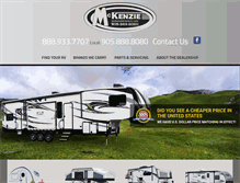 Tablet Screenshot of mckenzietrailers.com